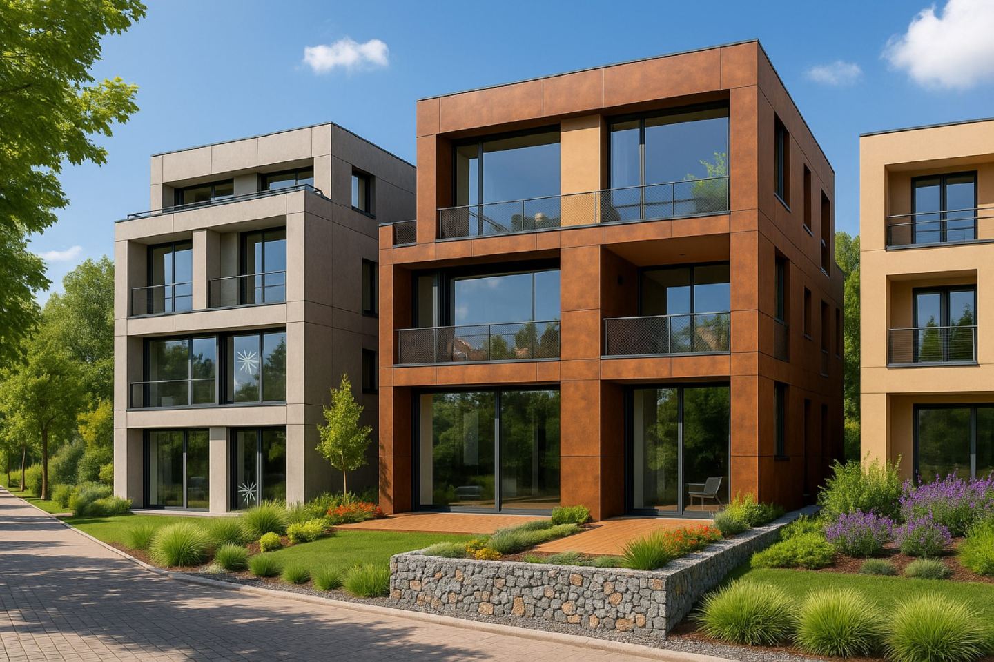 Bytov&eacute; domy s odvětr&aacute;van&yacute;mi fas&aacute;dami