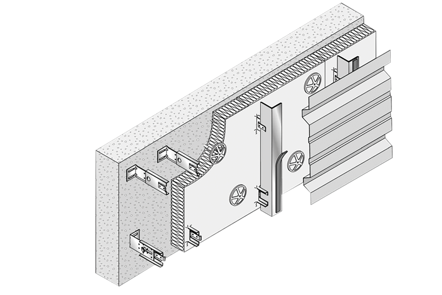 Ocelov&aacute; konstrukce odvětran&eacute; fas&aacute;dy 1